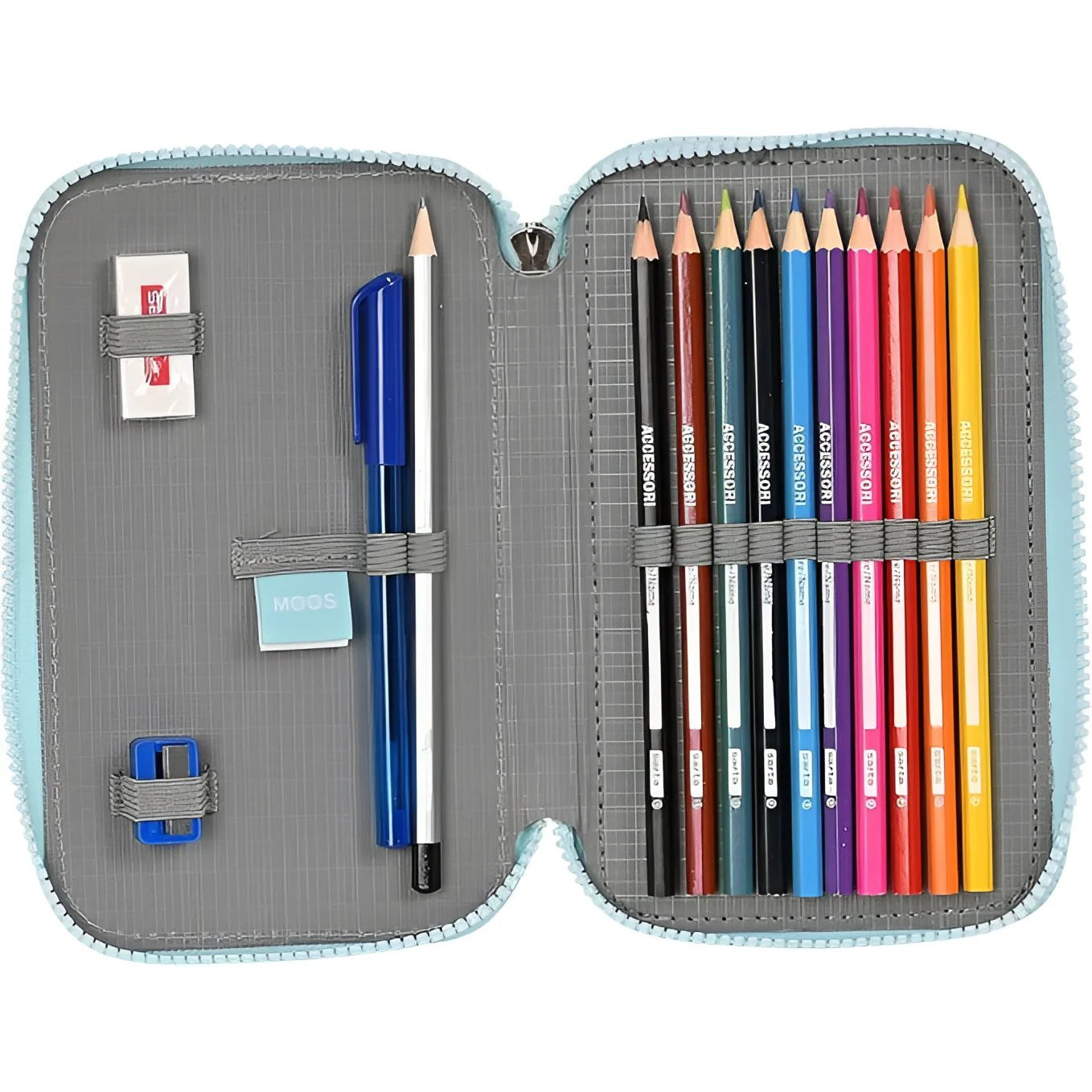 Estuche Plumier doble 28PCS MOOS Garden 13x4x19,5CM - Mochila infantil