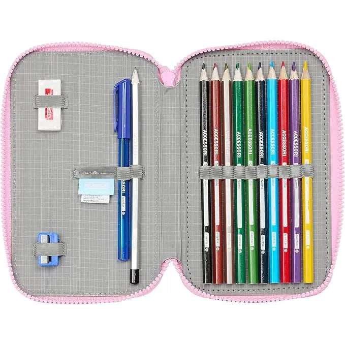 Estuche Plumier doble 28PCS MUNICH Heaven 13x4x19,5CM Mochila infantil