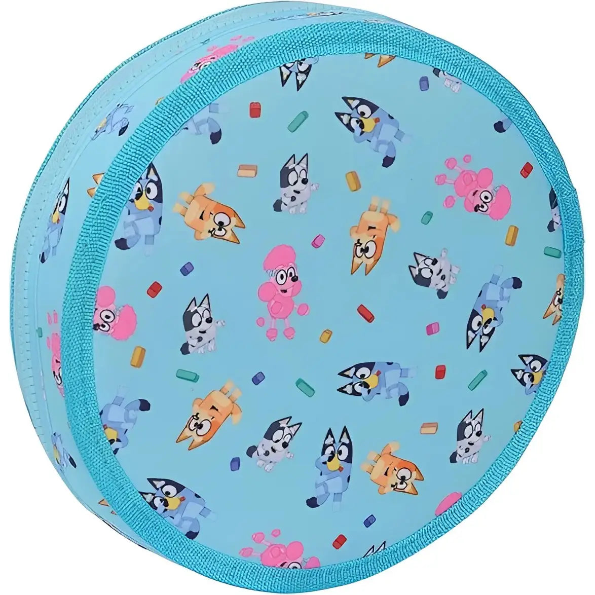 Estuche plumier redondo BLUEY con 18 Piezas y 21x3.5 cm