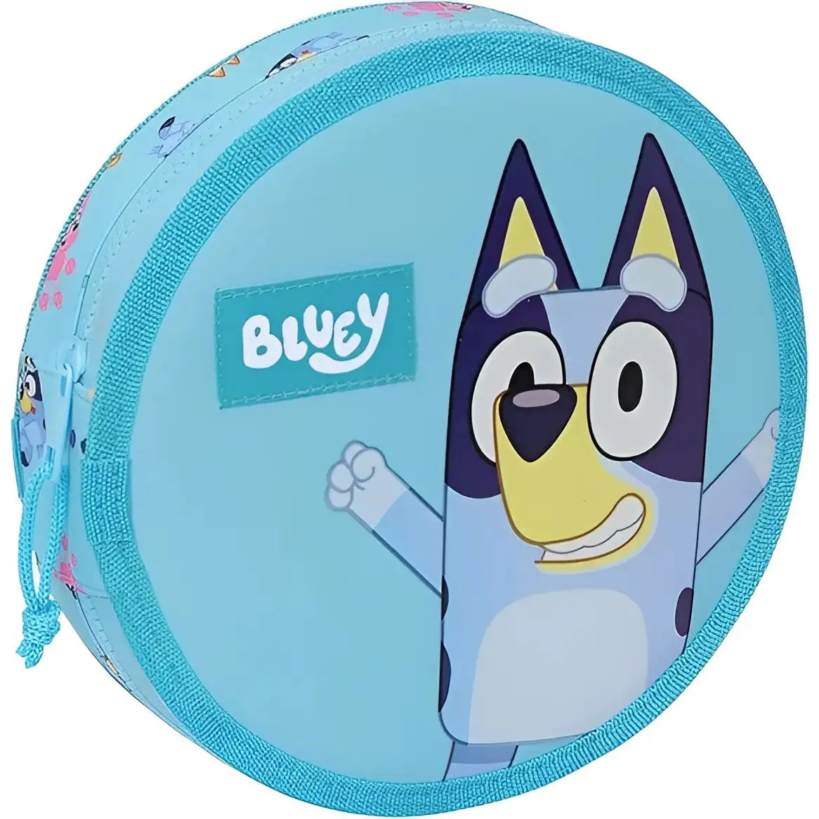 Estuche plumier redondo BLUEY con 18 Piezas y 21x3.5 cm