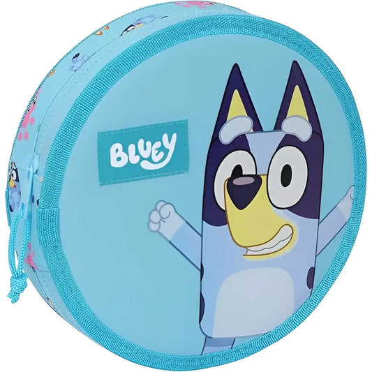 Estuche plumier redondo BLUEY con 18 Piezas y 21x3.5 cm