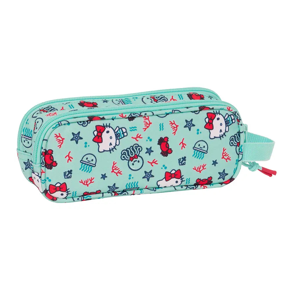 Estuche portatodo doble Hello Kitty ’Sea Lovers’ 21x6x8cm