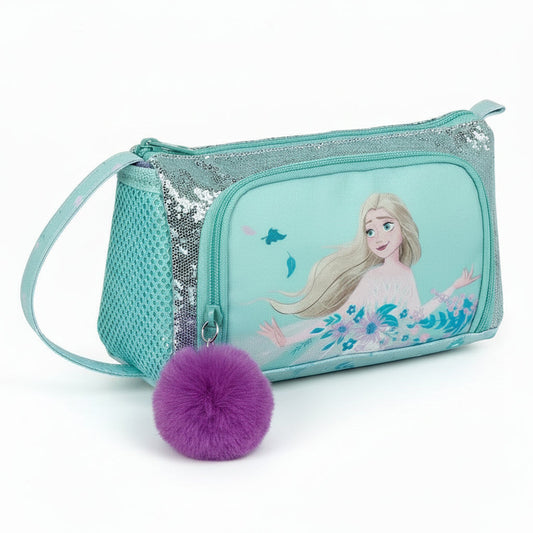 Estuche portatodo Frozen lleno con bolsillo desplegable 20x8,5x11cm