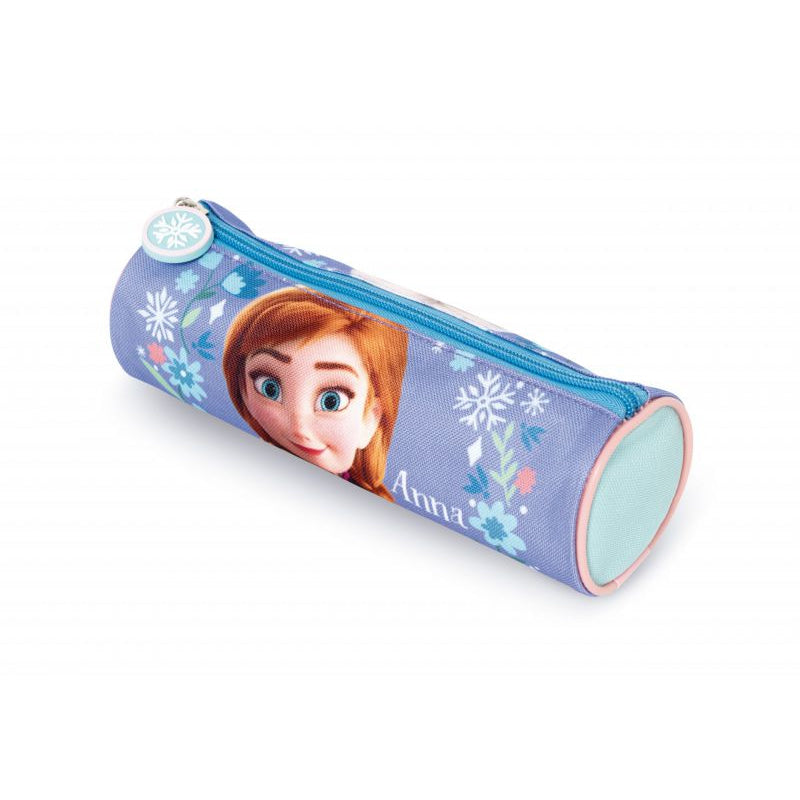 Estuche portatodo simple Frozen Anna y Elsa 21x7x7cm cilíndrico