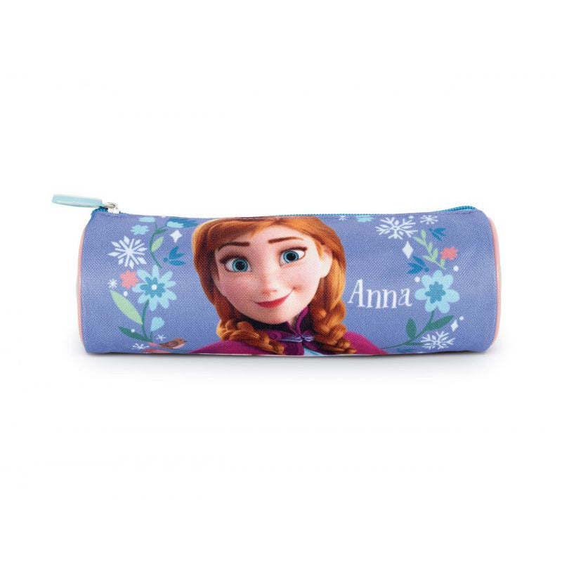 Estuche portatodo simple Frozen Anna y Elsa 21x7x7cm cilíndrico