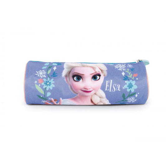 Estuche portatodo simple Frozen Anna y Elsa 21x7x7cm cilíndrico