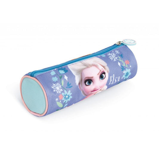 Estuche portatodo simple Frozen Anna y Elsa 21x7x7cm cilíndrico