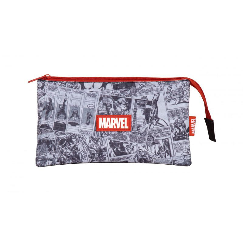 Estuche portatodo triple Avengers Marvel 21x11x3,5cm