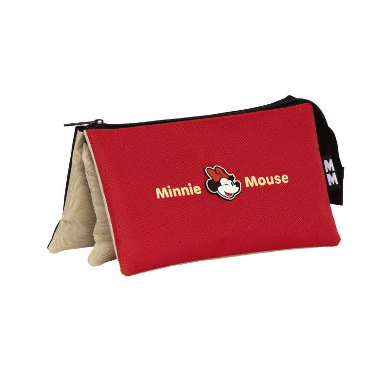 Estuche portatodo triple Minnie Mouse Disney 21x11x3,5cm