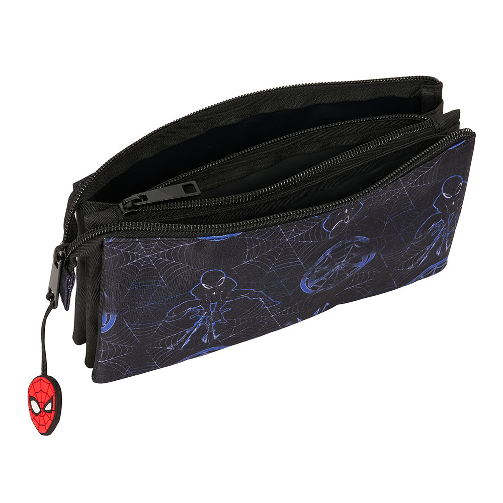 Estuche portatodo triple SPIDERMAN attack 22x3x12cm