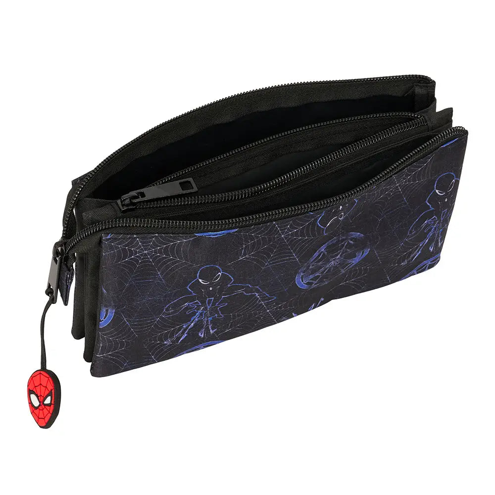Estuche portatodo triple SPIDERMAN attack 22x3x12cm