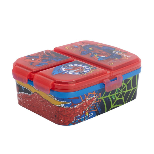 Fiambrera sandwichera infantil XL con 4 compartimentos Spiderman Marvel