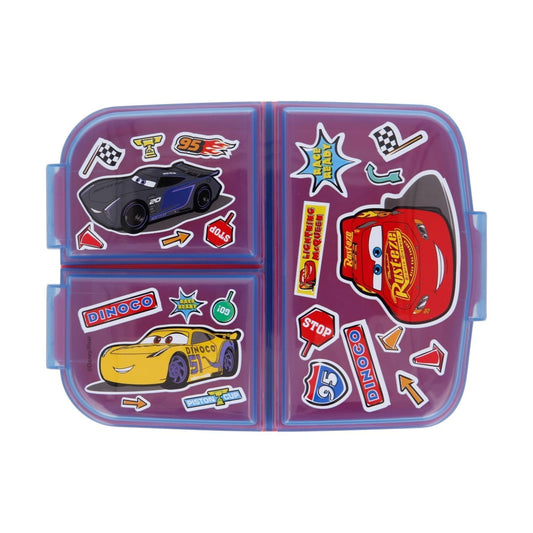 Fiambrera sandwichera tupper triple Cars Rayo McQueen
