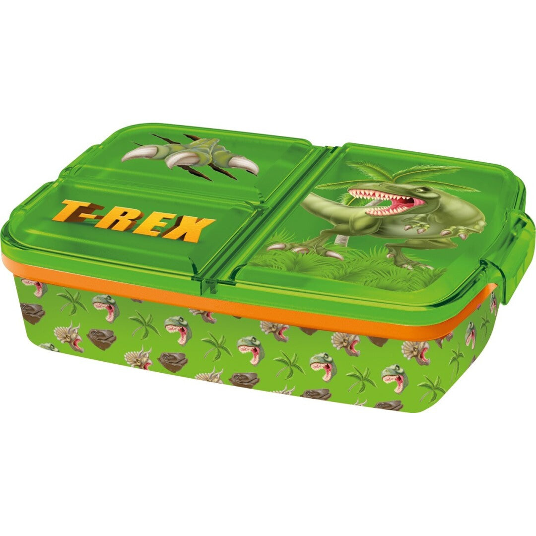 Fiambrera sandwichera tupper triple Dinosaurios T-Rex range