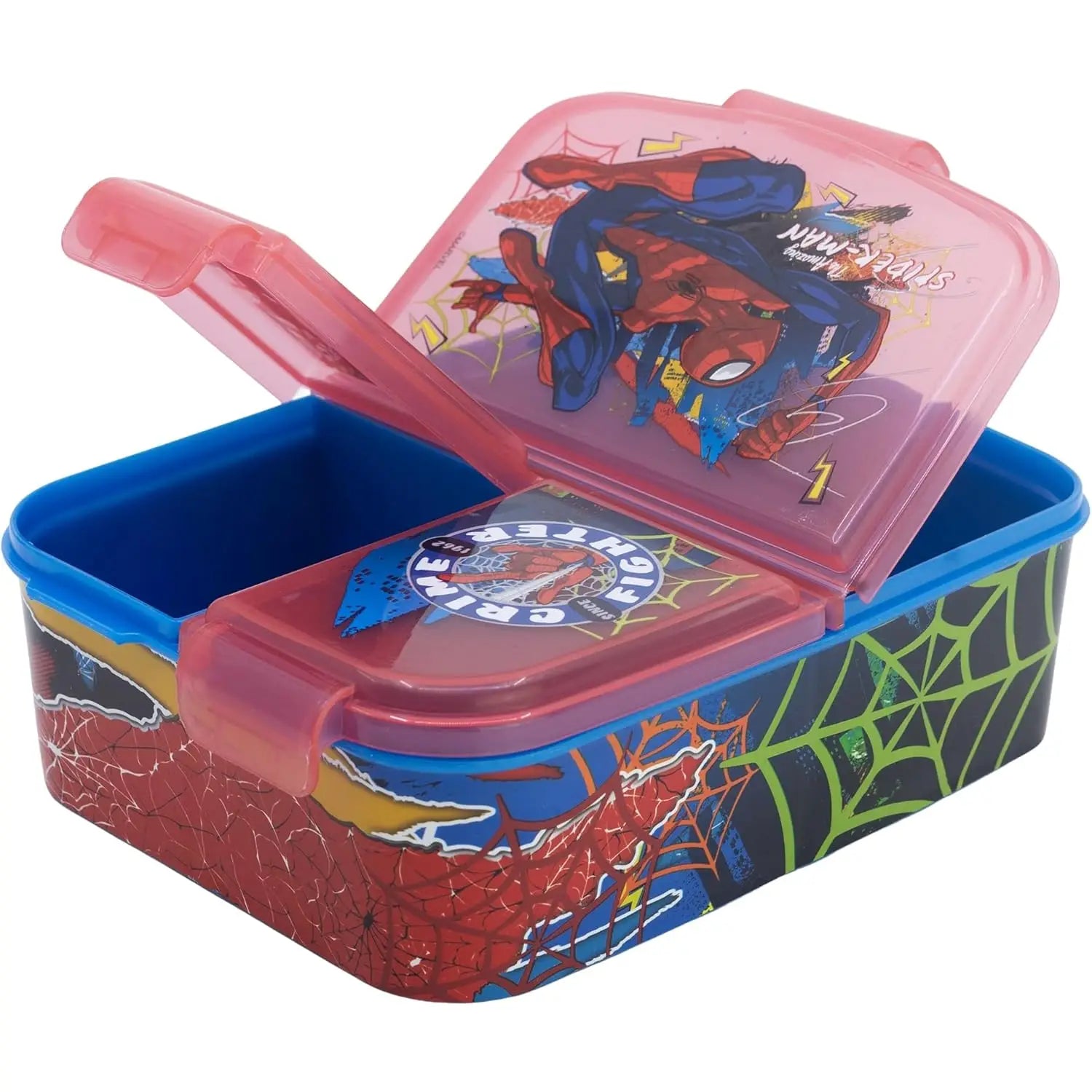Fiambrera sandwichera tupper triple Spiderman Marvel - Tupper