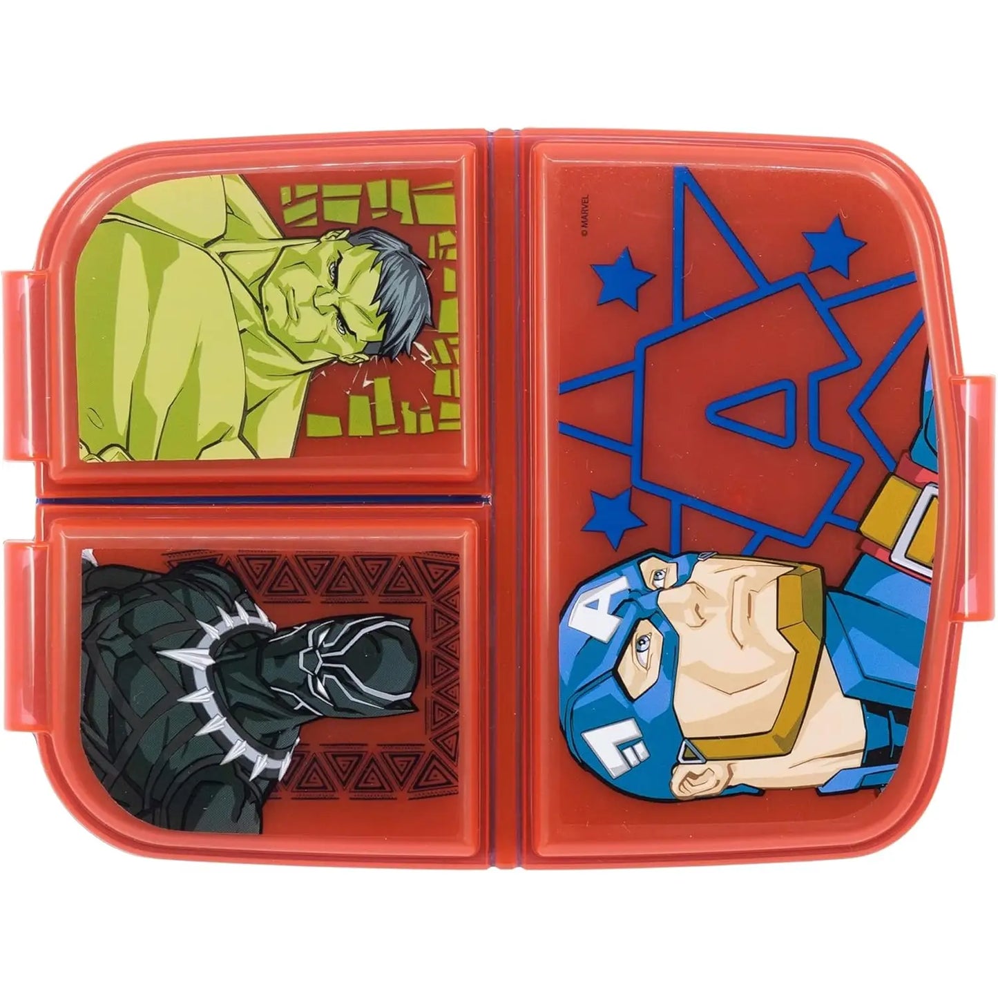 Fiambrera tupper triple MARVEL AVENGERS para niños - Tupper