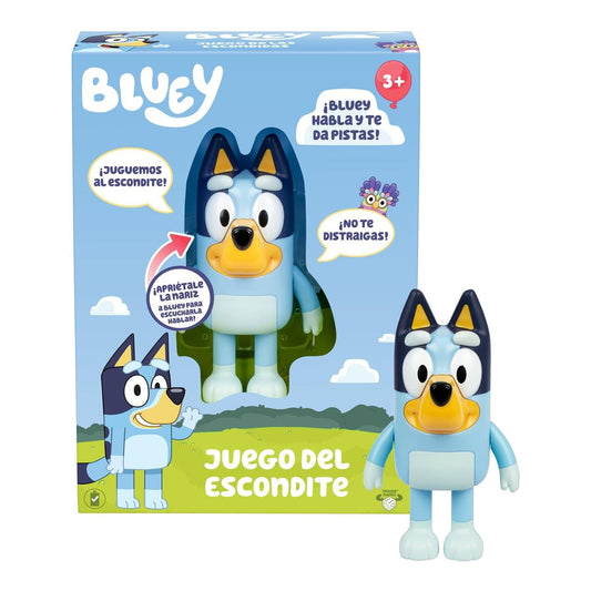 Figura Bluey juego del escondite habla y ríe para guiarte - muñeca