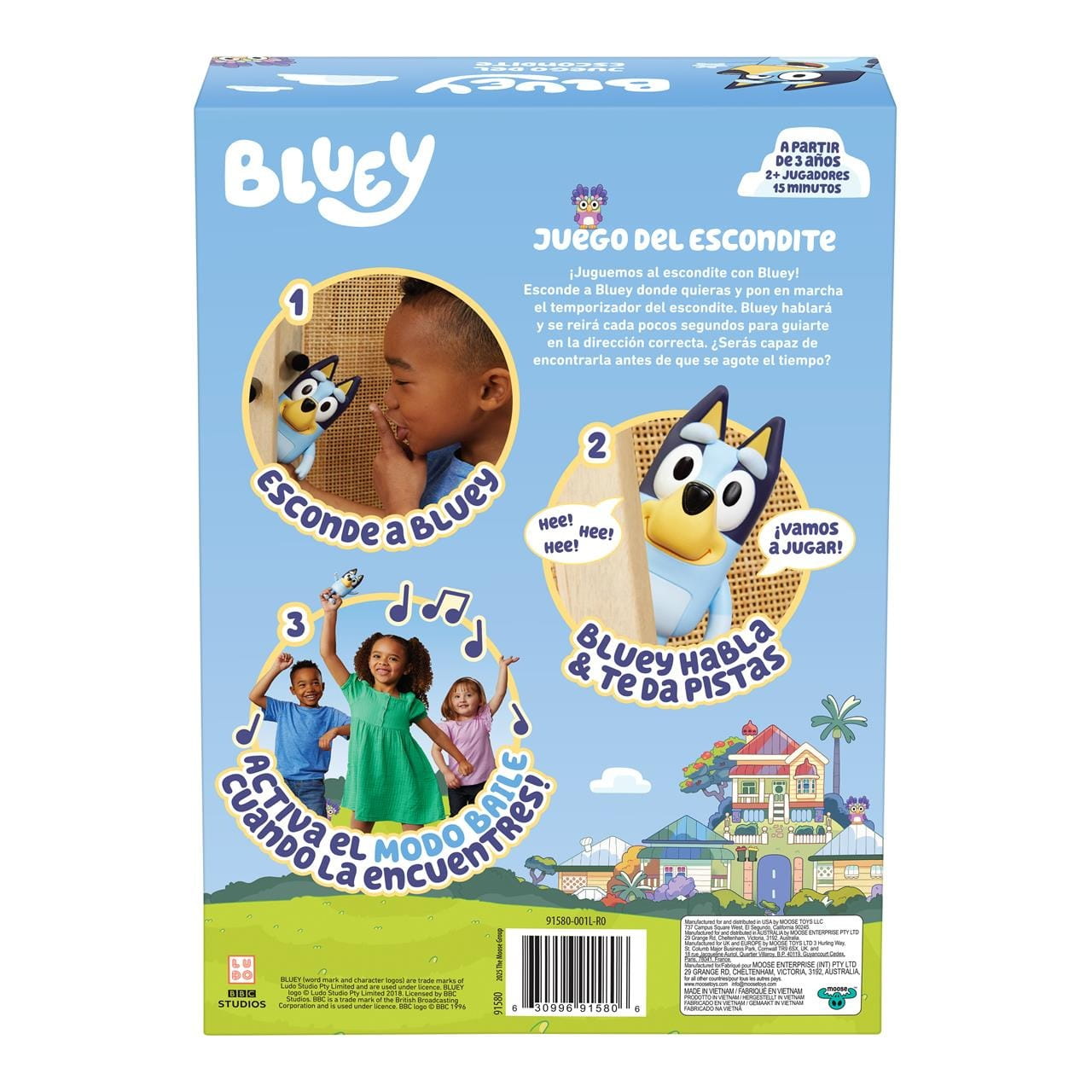Figura Bluey juego del escondite habla y ríe para guiarte - muñeca