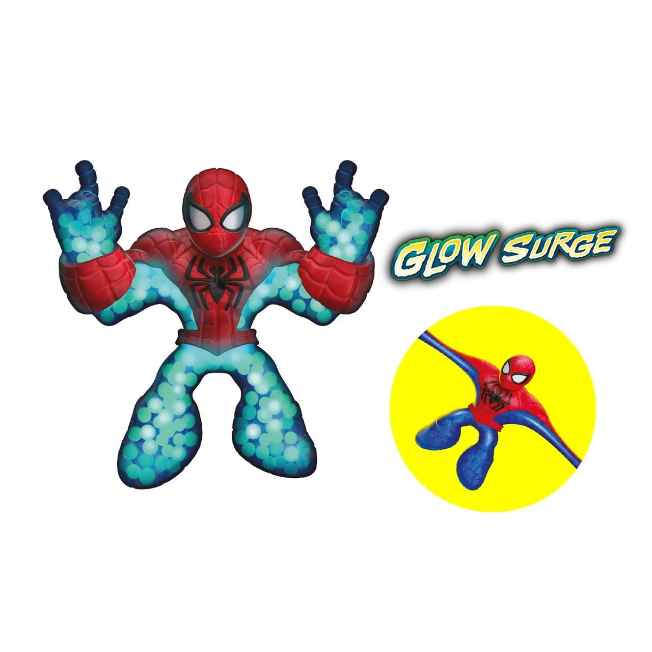 Figura estirable Marvel Glow Surge Spiderman de 13cm