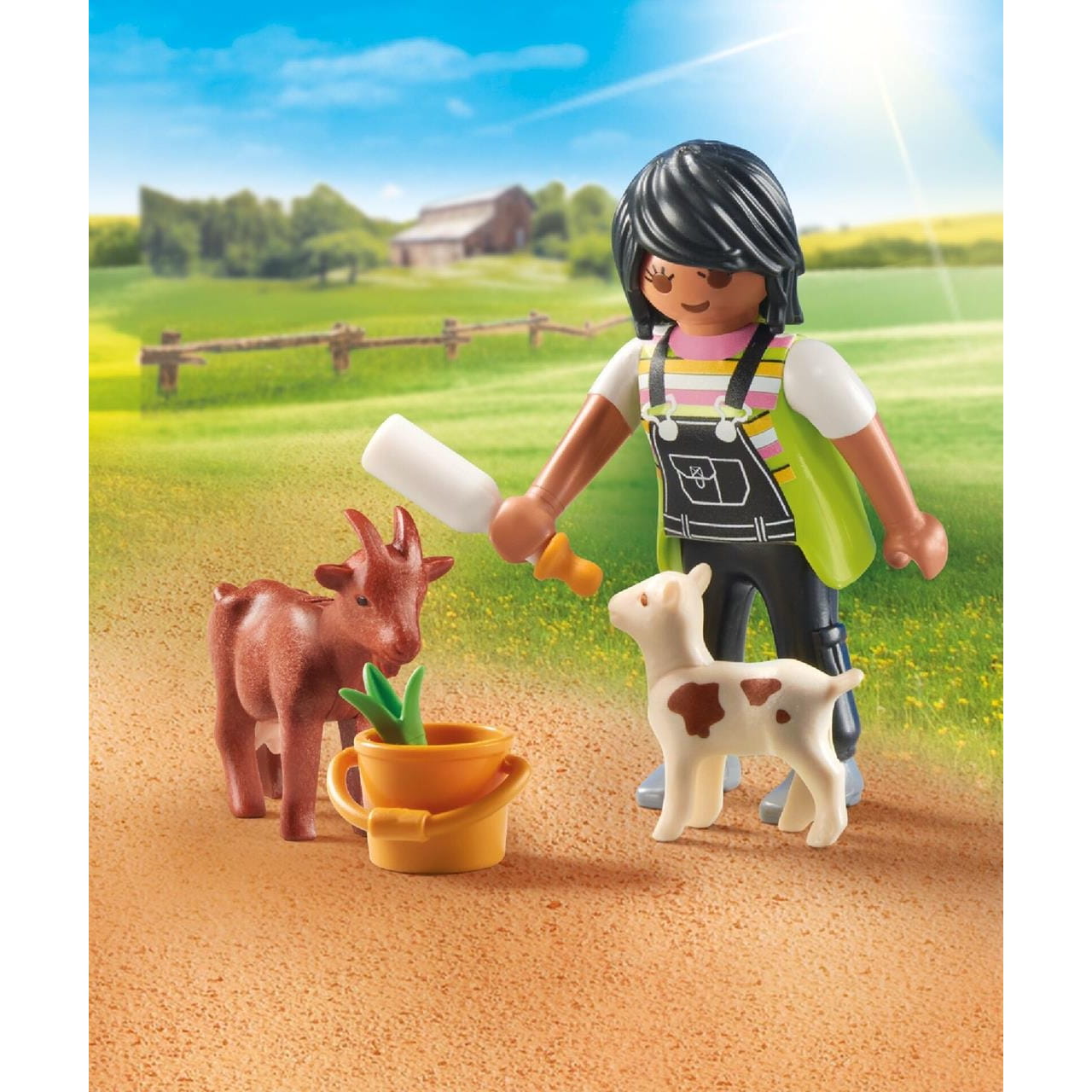 Figura mujer con cabras Playmobil Special Plus 71759 - Juguete