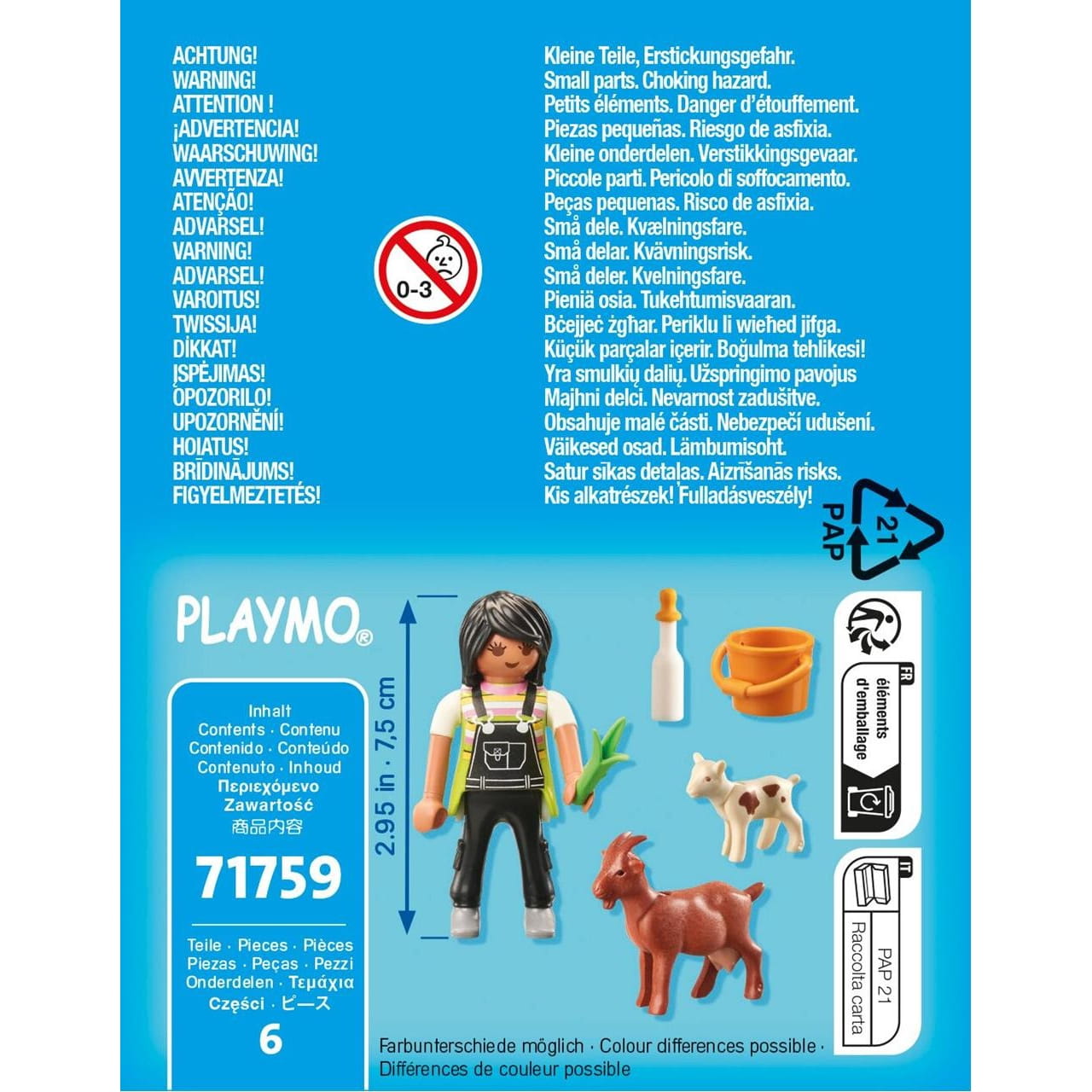 Figura mujer con cabras Playmobil Special Plus 71759 - Juguete