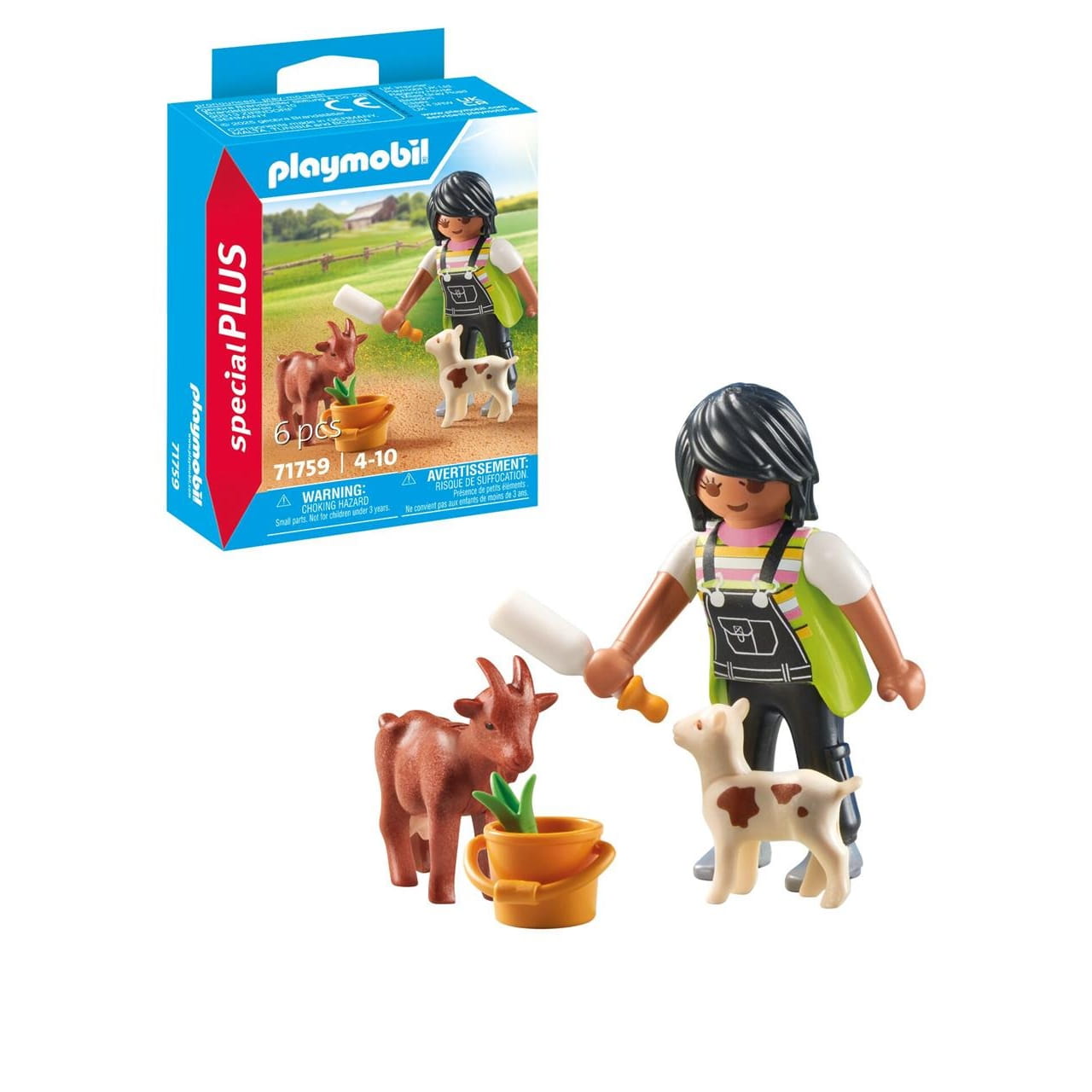 Figura mujer con cabras Playmobil Special Plus 71759 - Juguete