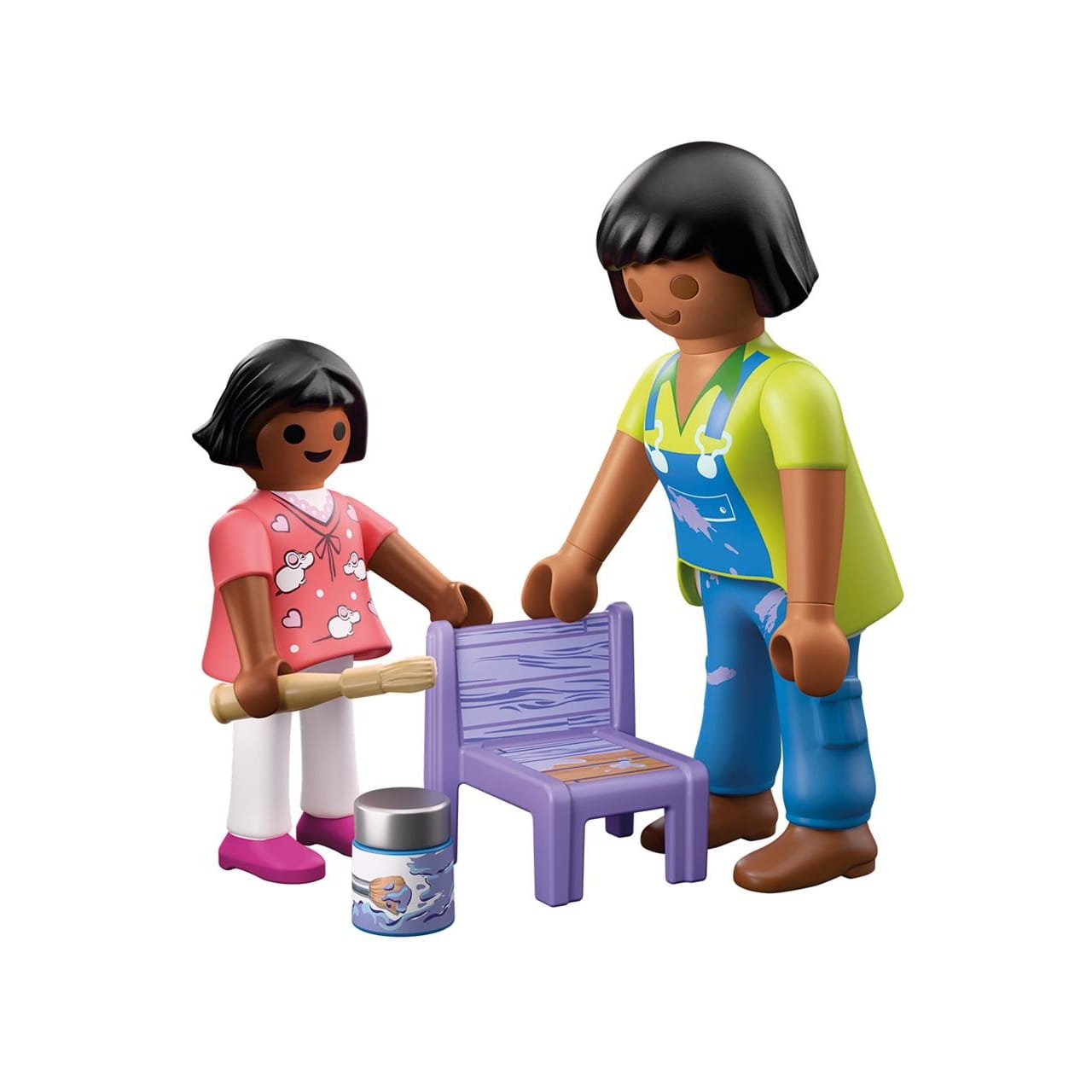 Figura mujer con niña decoradoras pintura Playmobil Special Plus 71881 - Juguete