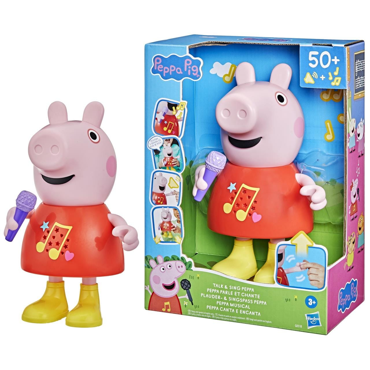 Figura Peppa Pig musical de 25 cm con frases y canciones