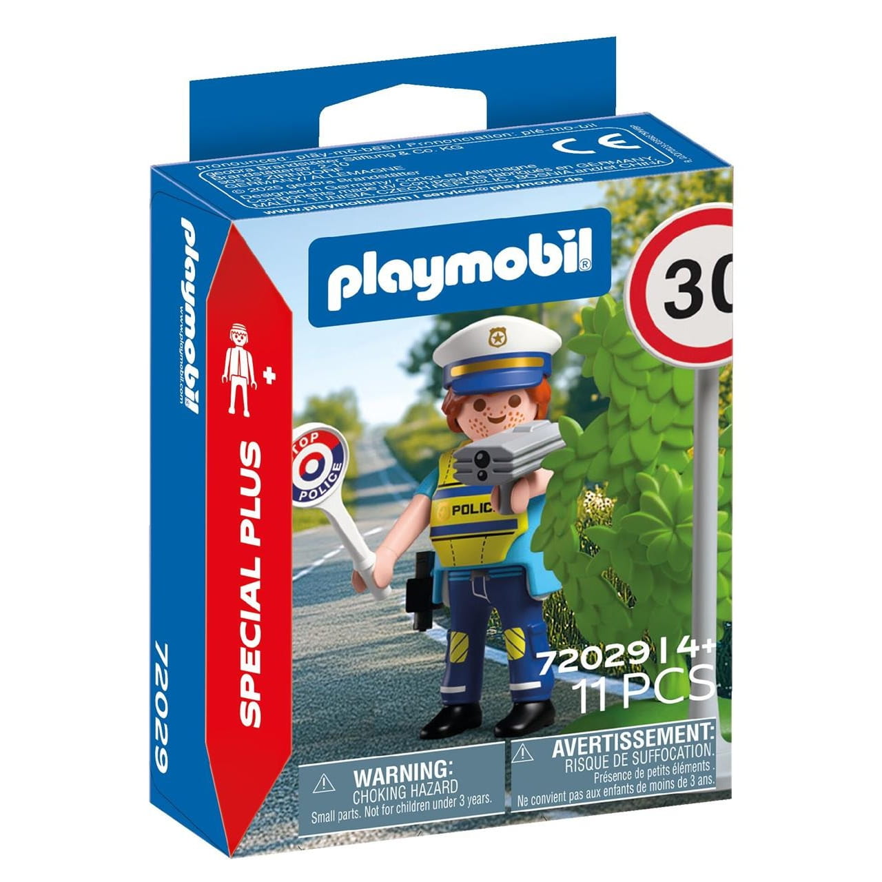 Figura policía con radar de velocidad Playmobil Special Plus 72029 - Juguete