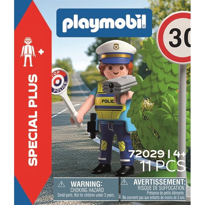 Figura policía con radar de velocidad Playmobil Special Plus 72029 - Juguete