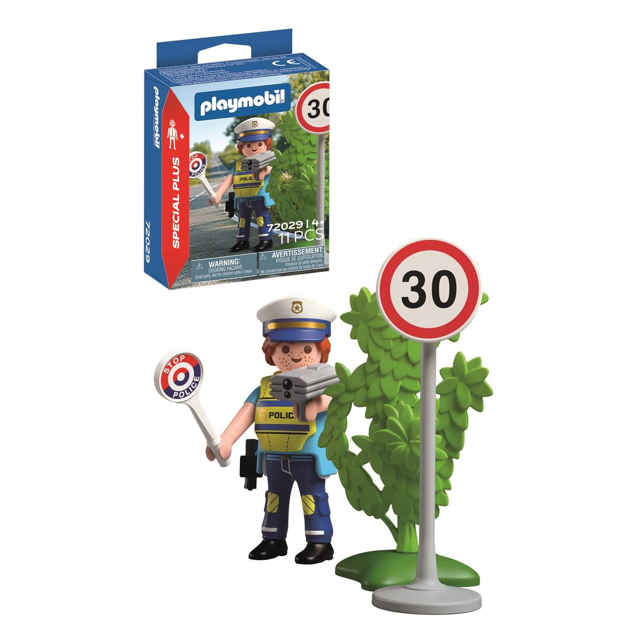 Figura policía con radar de velocidad Playmobil Special Plus 72029 - Juguete