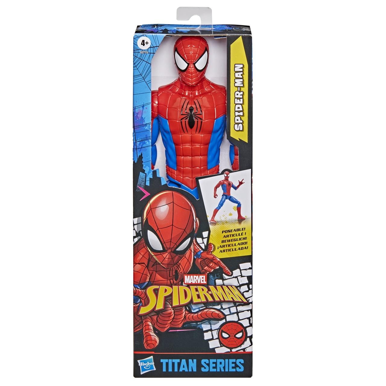 Figura Titán Spiderman Marvel con 9 punto de articulación 30cm