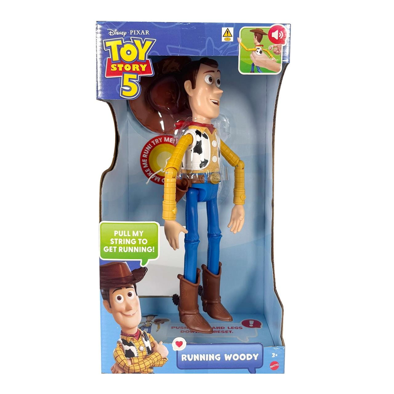 Figura Toy Story 5 Woody 30cm que corre y habla - muñeco