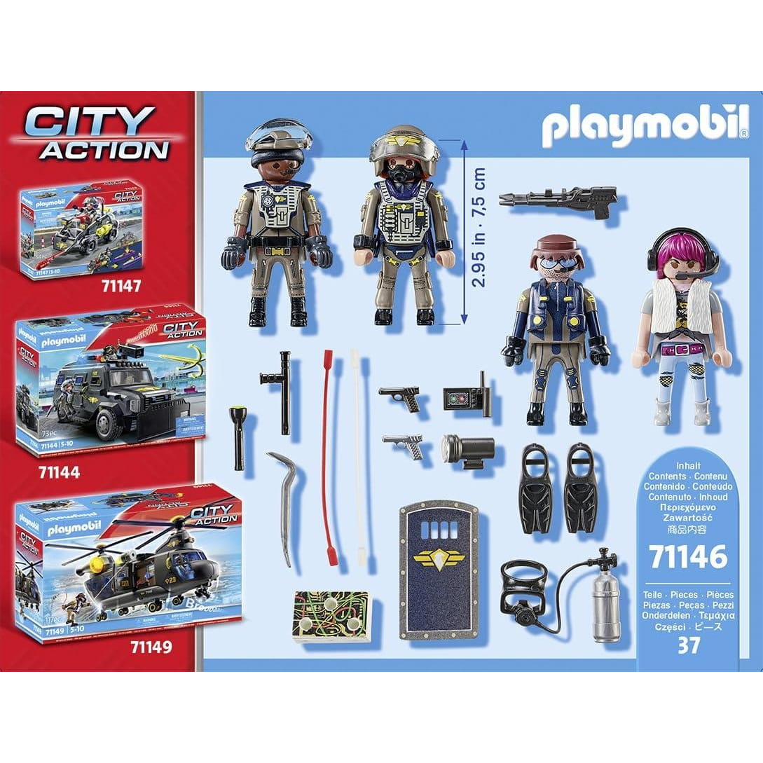 Figuras fuerzas especiales Playmobil City Action - Juguete