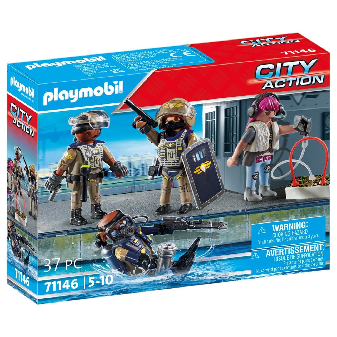 Figuras fuerzas especiales Playmobil City Action - Juguete