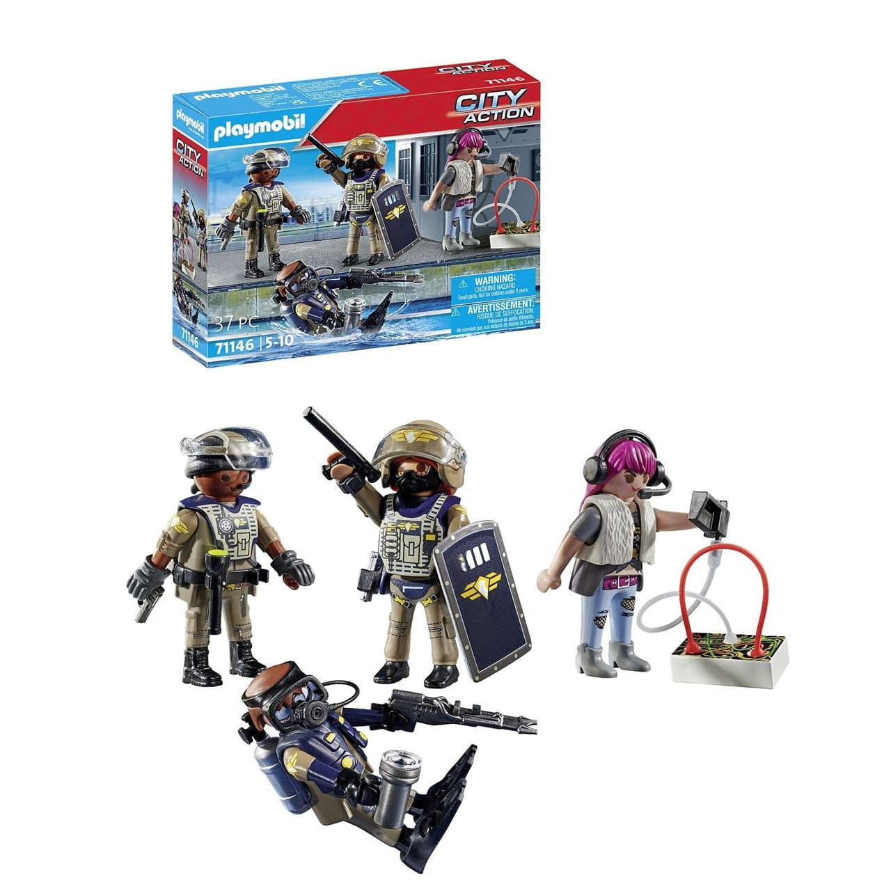 Figuras fuerzas especiales Playmobil City Action - Juguete