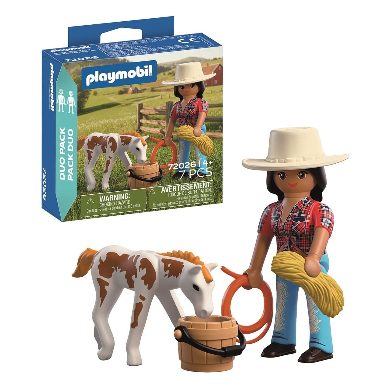 Figuras Playmobil pack Duo Jinete con caballo 72026 - Juguete