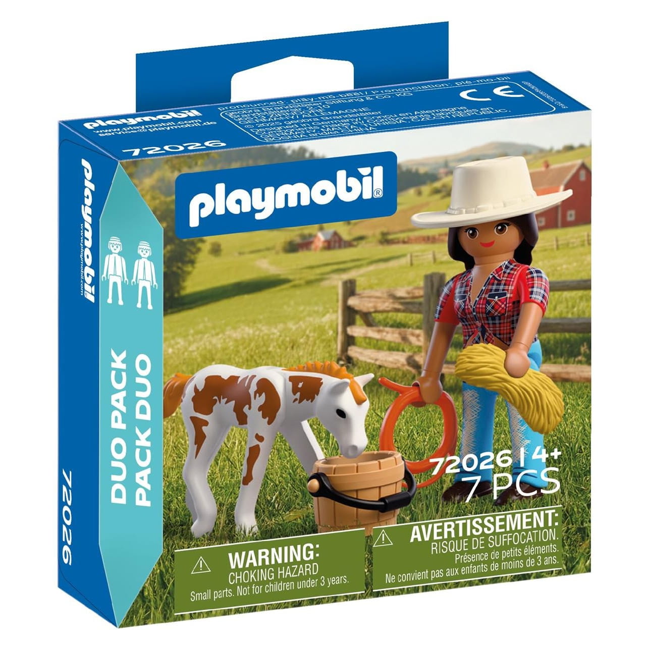 Figuras Playmobil pack Duo Jinete con caballo 72026 - Juguete