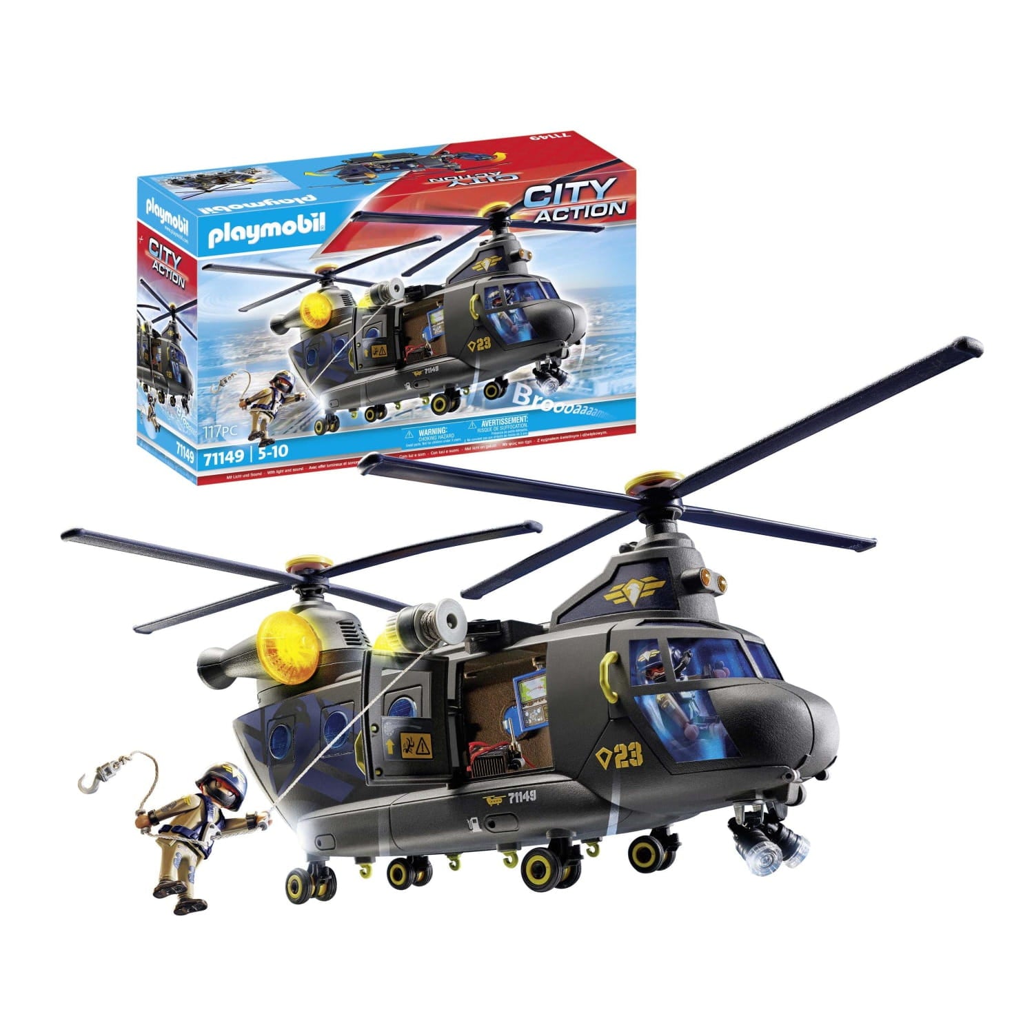 Fuerzas especiales Helicóptero Banana Playmobil City Action - Juguete