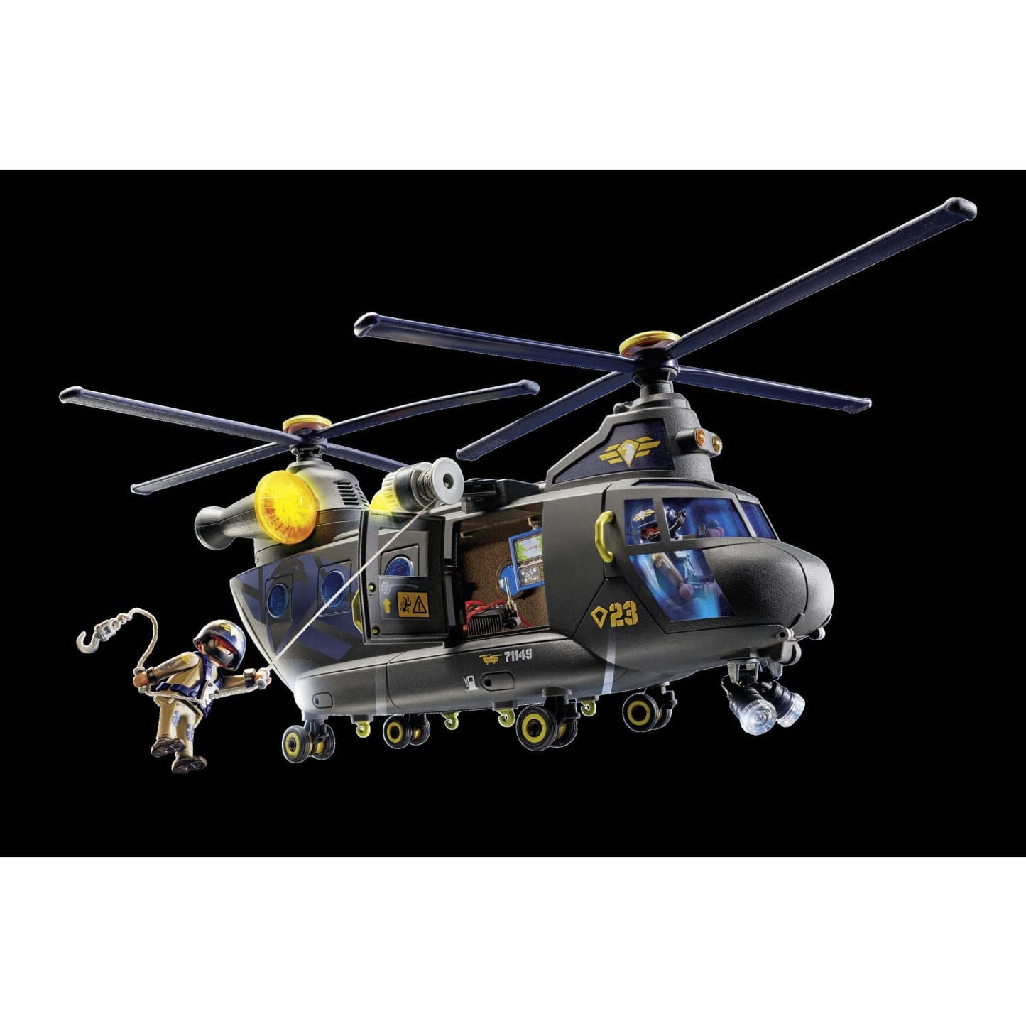 Fuerzas especiales Helicóptero Banana Playmobil City Action - Juguete