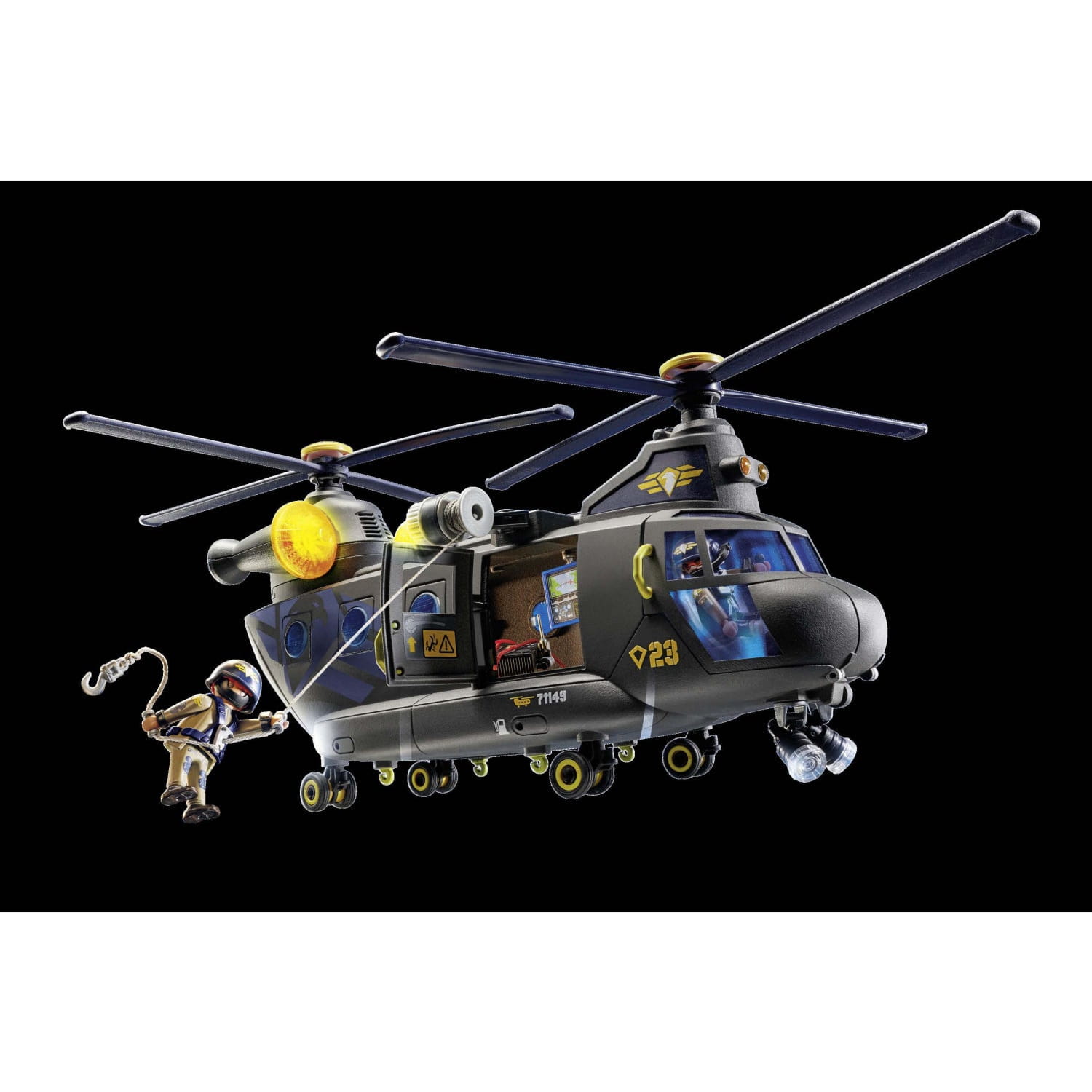 Fuerzas especiales Helicóptero Banana Playmobil City Action - Juguete