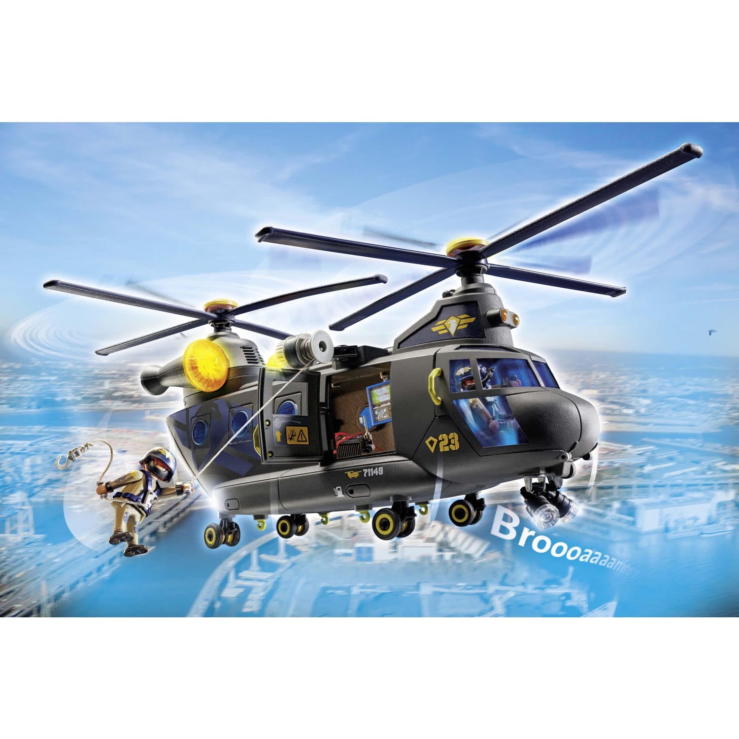 Fuerzas especiales Helicóptero Banana Playmobil City Action - Juguete