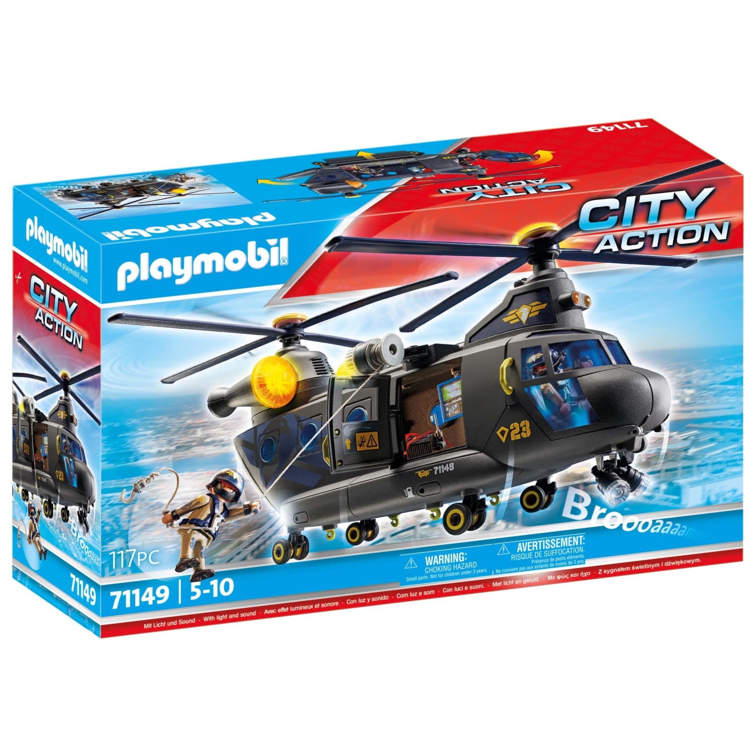 Fuerzas especiales Helicóptero Banana Playmobil City Action - Juguete