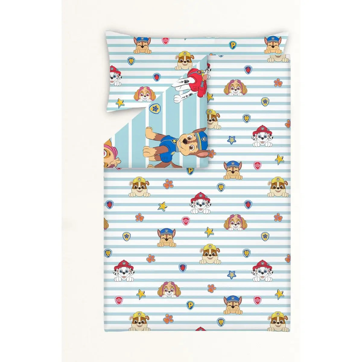 Funda nórdica patrulla canina cama 90 con 1 funda almohada rayas - nordica