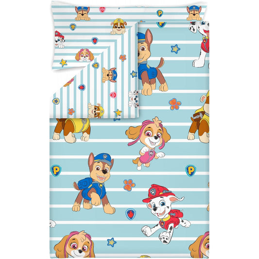 Funda nórdica patrulla canina cama 90 con 1 funda almohada rayas - nordica
