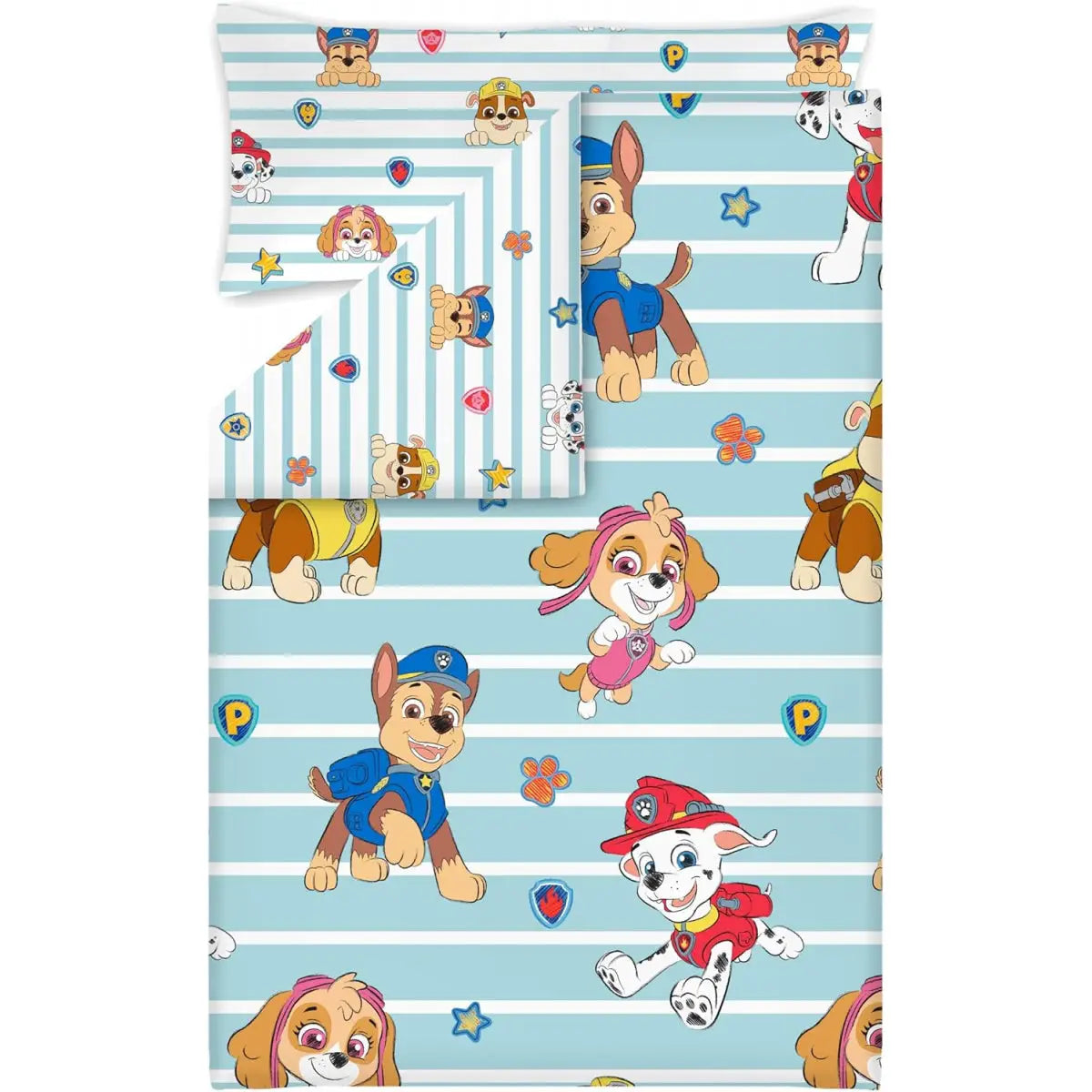 Funda nórdica patrulla canina cama 90 con 1 funda almohada rayas - nordica
