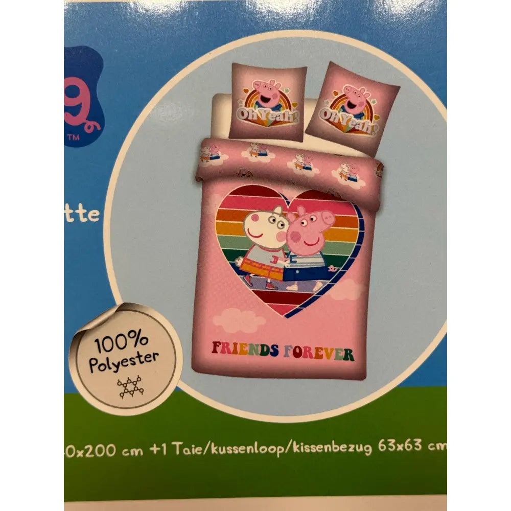 Funda nórdica Peppa Pig 140x200 cm oficial | Ropa de cama infantil para 90 | Diseño exclusivo suave y confortable