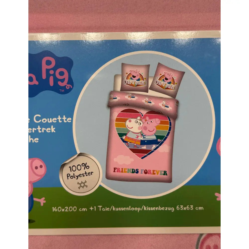 Funda nórdica Peppa Pig 140x200 cm oficial | Ropa de cama infantil para 90 | Diseño exclusivo suave y confortable