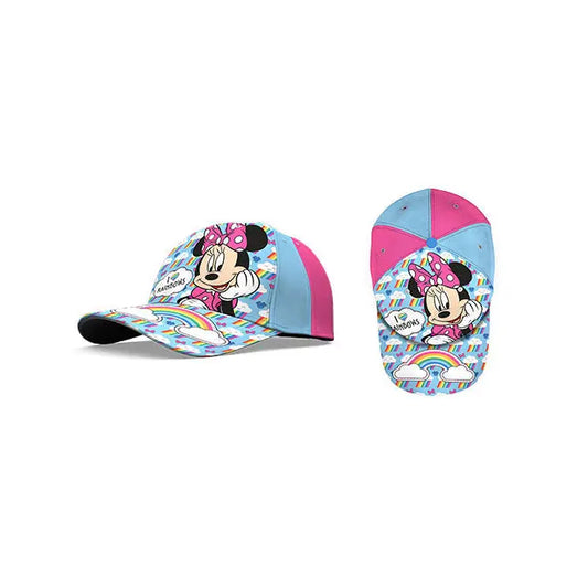 Gorra algodón MINNIE MOUSE rosa y azul 54CM