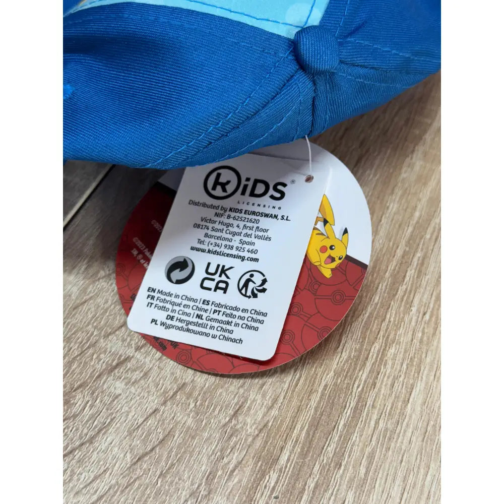 Gorra infantil Pokémon Iniciales Azul 52cm | Gorro para niños con personaje animado
